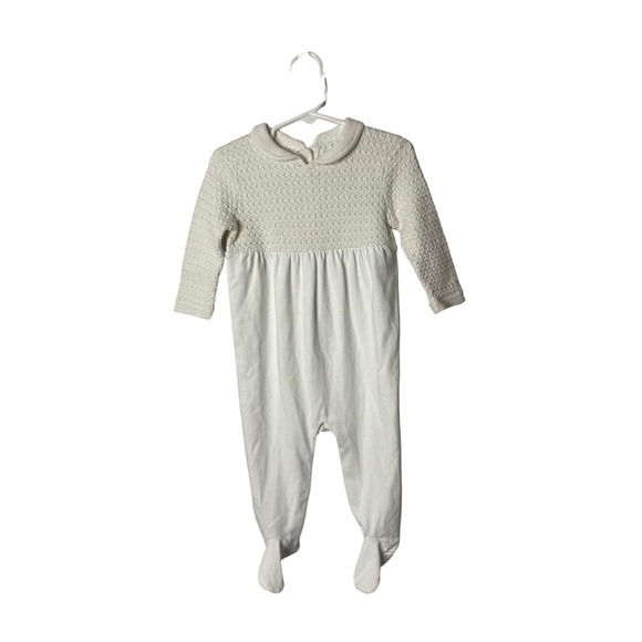Ralph Lauren sz 9 Months one piece romper unisex white boy girl neutral